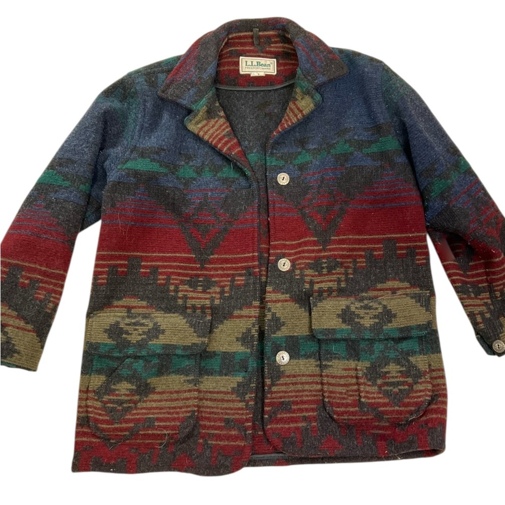 L.L. Bean Multicolor Patterned Jacket - image 1